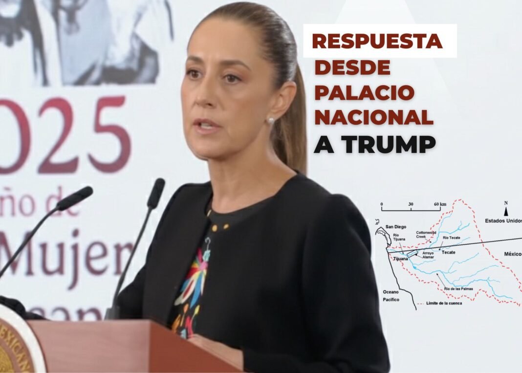 La presidenta Claudia Sheinbaum desde Palacio Nacional el 11 de diciembre para su conferencia.