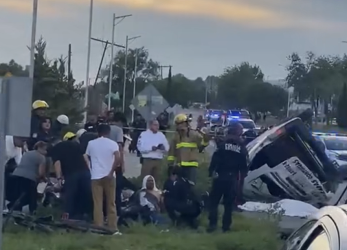 Volcadura en Pachuca